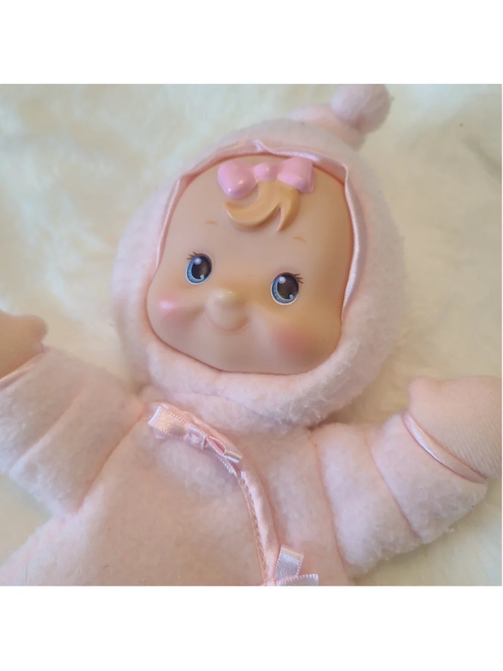 Fisher Price Flutterbye Pink Fleece Doll Lovey Security Blanket Friend 15